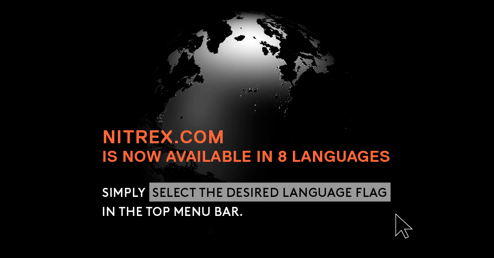 NITREX.COM ORA DISPONIBILE IN 8 LINGUE