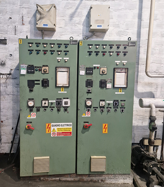 Original carburizing control panel for Italian commercial heat treater T.T.M. Trattamenti Termici dei Metalli